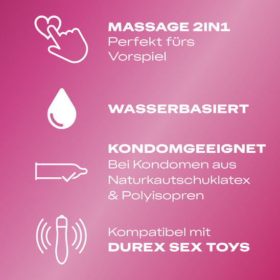 Durex 2 in 1 Massage - und Gleitgel Guarana