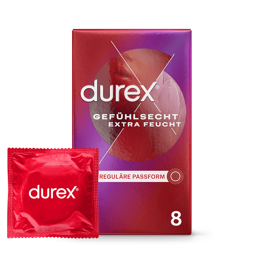 Durex Gefühlsecht Extra Feucht, 8 Kondome