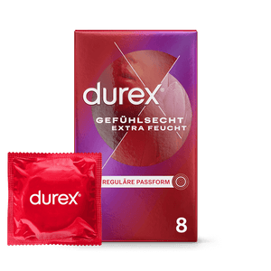 Durex Gefühlsecht Extra Feucht, 8 Kondome