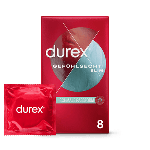 Durex Gefühlsecht Slim, 8 Kondome