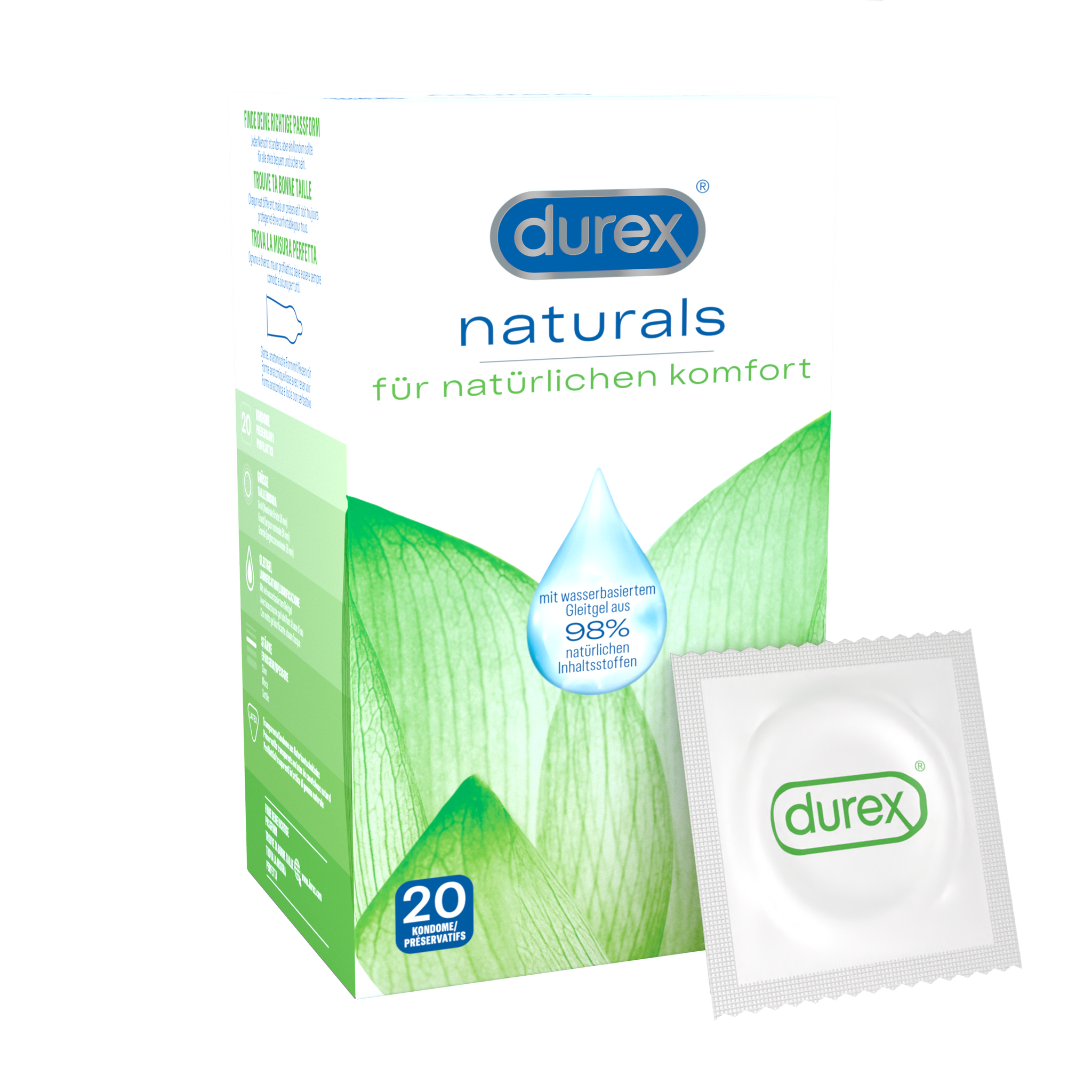 Durex Naturals, 20 Kondome